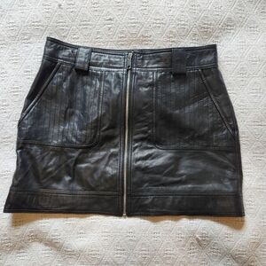 Topshop Leather Mini Skirt. Size 8